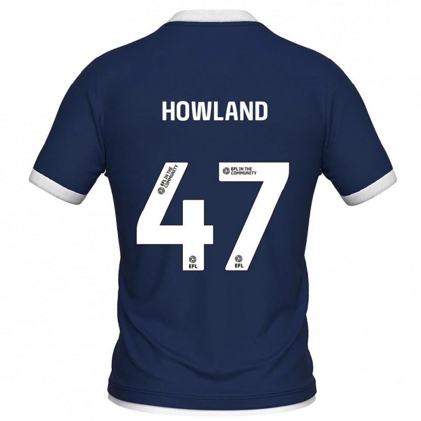 Danxen Uomo Maglia Jack Howland #47 Blu Marino Bianco Kit Gara Home 2025/26 Maglietta