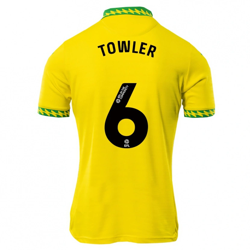 Danxen Uomo Maglia Luke Towler #6 Bianco Verde Kit Gara Home 2025/26 Maglietta
