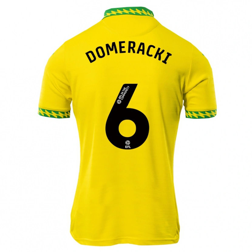 Danxen Uomo Maglia Alan Domeracki #6 Bianco Verde Kit Gara Home 2025/26 Maglietta