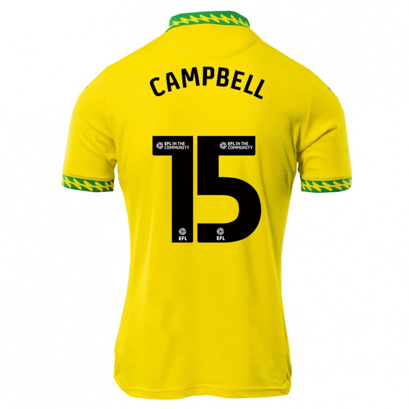 Danxen Uomo Maglia Brandon Campbell #15 Bianco Verde Kit Gara Home 2025/26 Maglietta