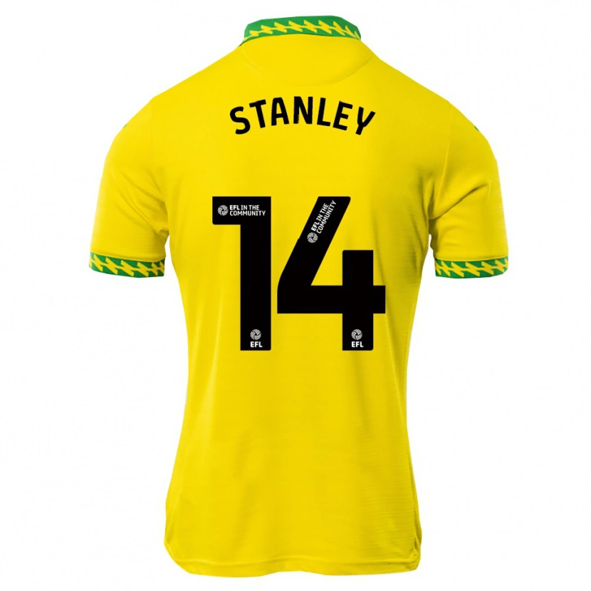 Danxen Uomo Maglia Kathryn Stanley #14 Bianco Verde Kit Gara Home 2025/26 Maglietta
