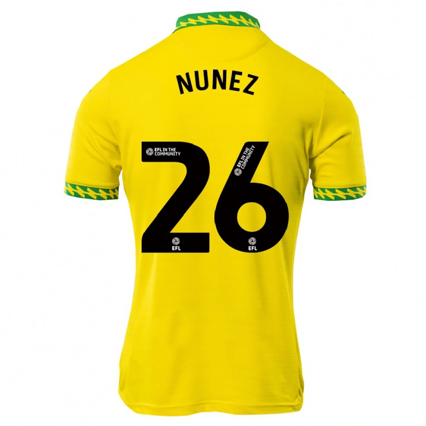Danxen Uomo Maglia Marcelino Núñez #26 Bianco Verde Kit Gara Home 2025/26 Maglietta