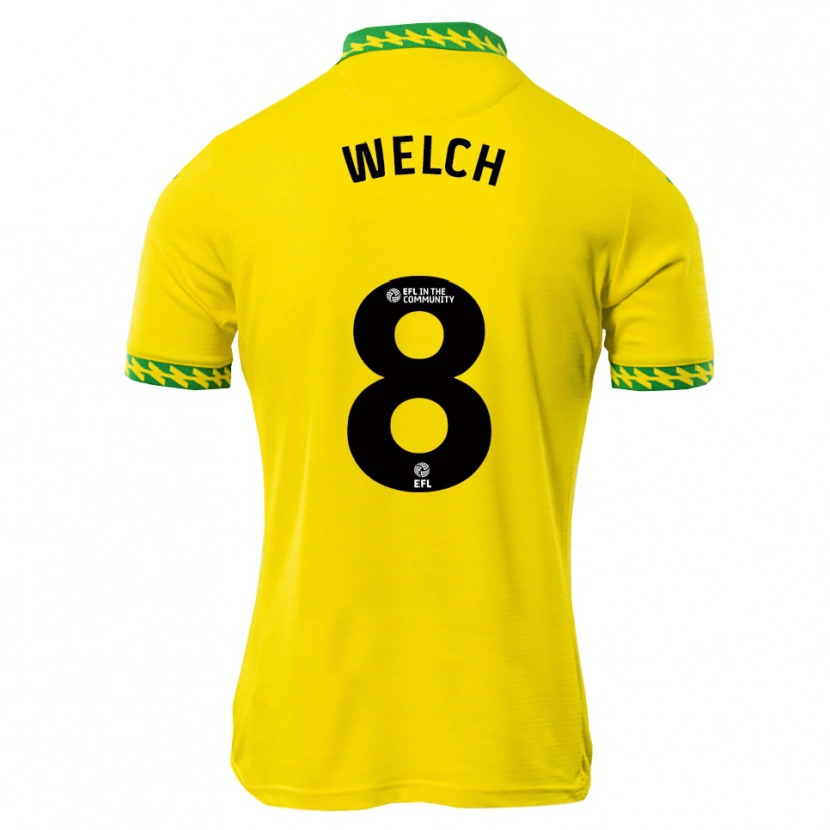 Danxen Uomo Maglia Finley Welch #8 Bianco Verde Kit Gara Home 2025/26 Maglietta