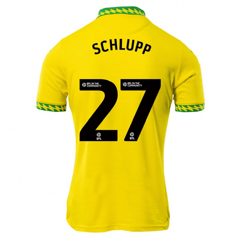 Danxen Uomo Maglia Jeffrey Schlupp #27 Bianco Verde Kit Gara Home 2025/26 Maglietta
