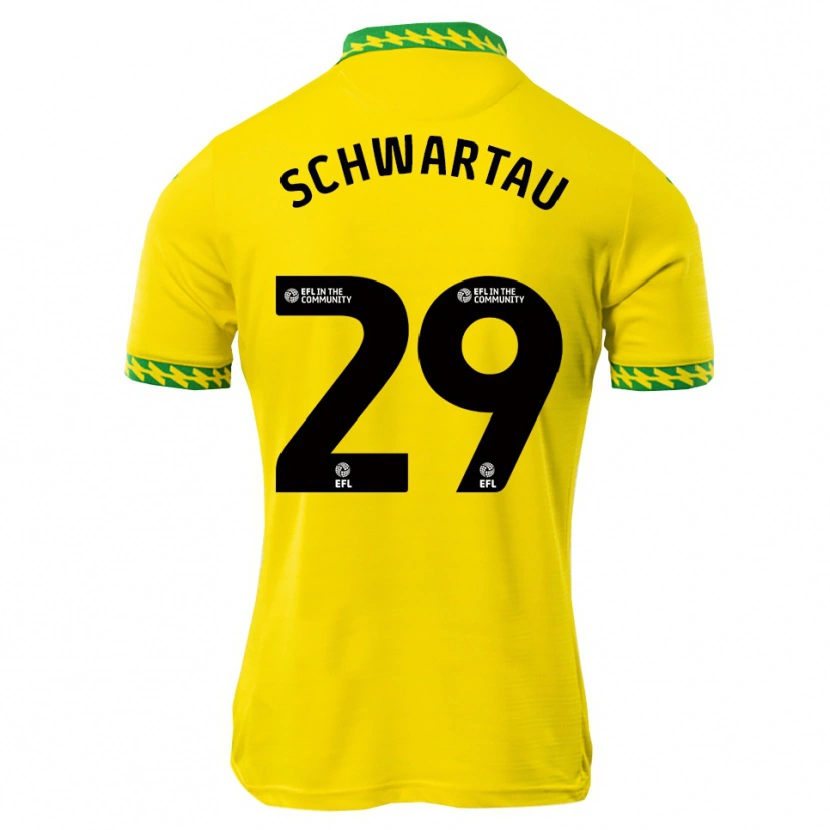 Danxen Uomo Maglia Oscar Schwartau #29 Bianco Verde Kit Gara Home 2025/26 Maglietta