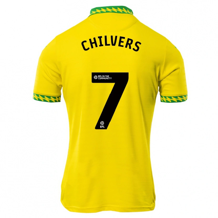 Danxen Uomo Maglia Toby Chilvers #7 Bianco Verde Kit Gara Home 2025/26 Maglietta