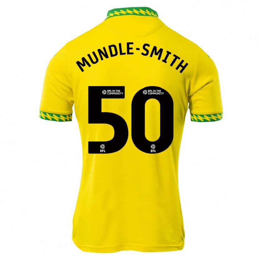 Danxen Uomo Maglia Errol Mundle-Smith #50 Bianco Verde Kit Gara Home 2025/26 Maglietta