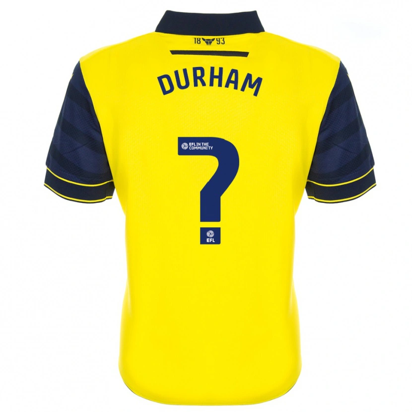 Danxen Uomo Maglia Lucy Durham #0 Giallo Blu Marino Kit Gara Home 2025/26 Maglietta