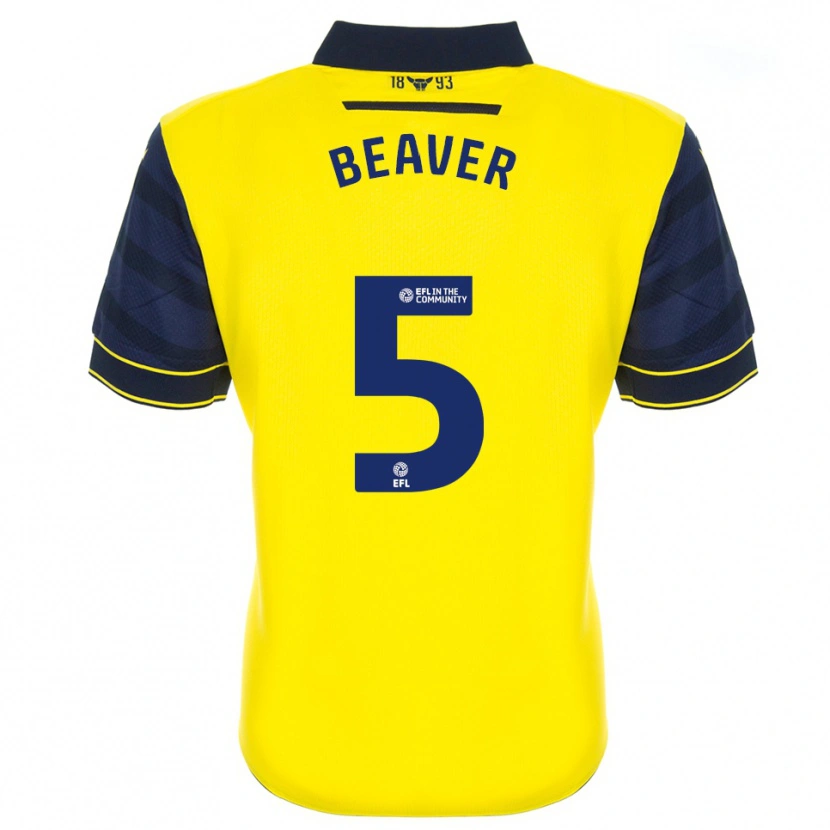 Danxen Uomo Maglia Catherine Beaver #5 Giallo Blu Marino Kit Gara Home 2025/26 Maglietta