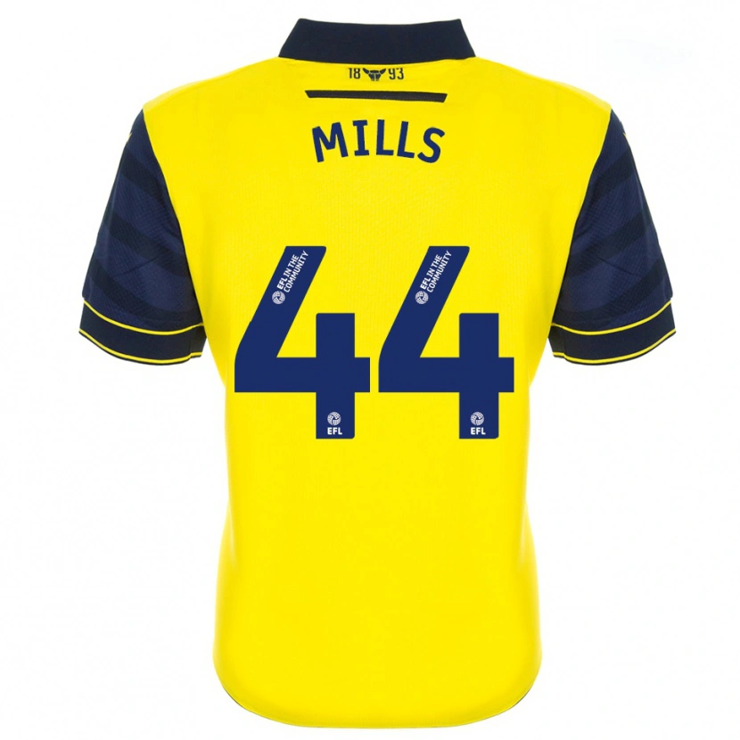 Danxen Uomo Maglia Stanley Mills #44 Giallo Blu Marino Kit Gara Home 2025/26 Maglietta