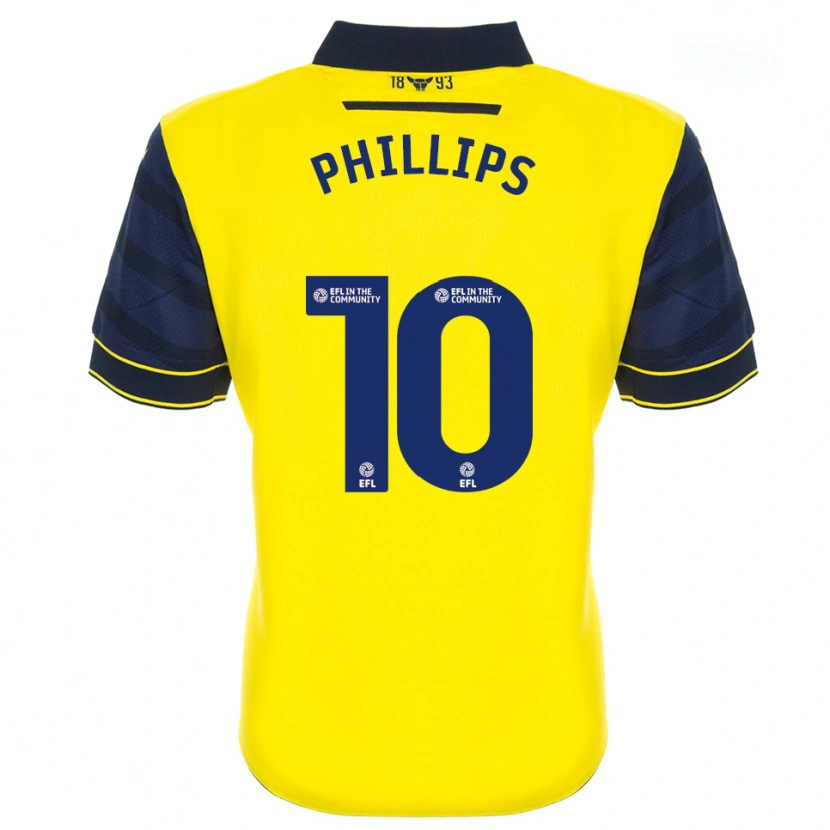 Danxen Uomo Maglia Matt Phillips #10 Giallo Blu Marino Kit Gara Home 2025/26 Maglietta