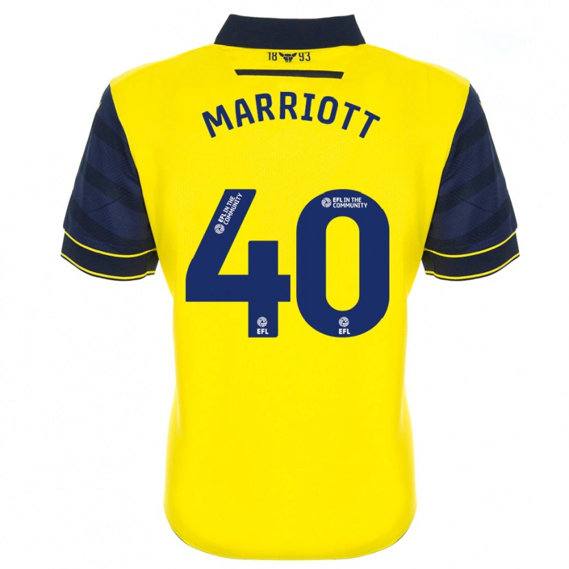 Danxen Uomo Maglia Monty Marriott #40 Giallo Blu Marino Kit Gara Home 2025/26 Maglietta