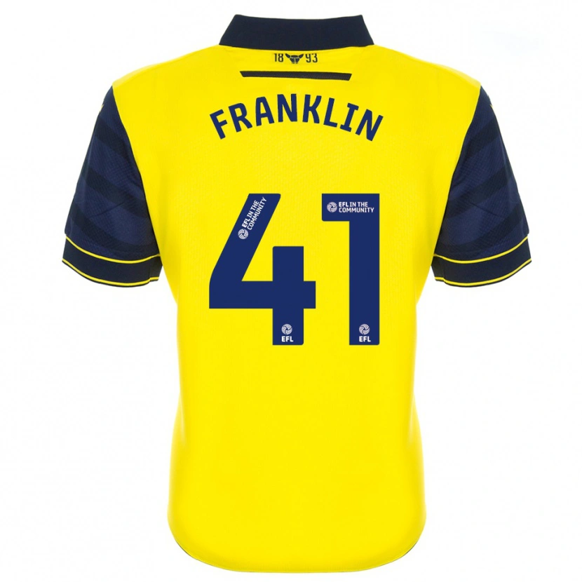 Danxen Uomo Maglia George Franklin #41 Giallo Blu Marino Kit Gara Home 2025/26 Maglietta