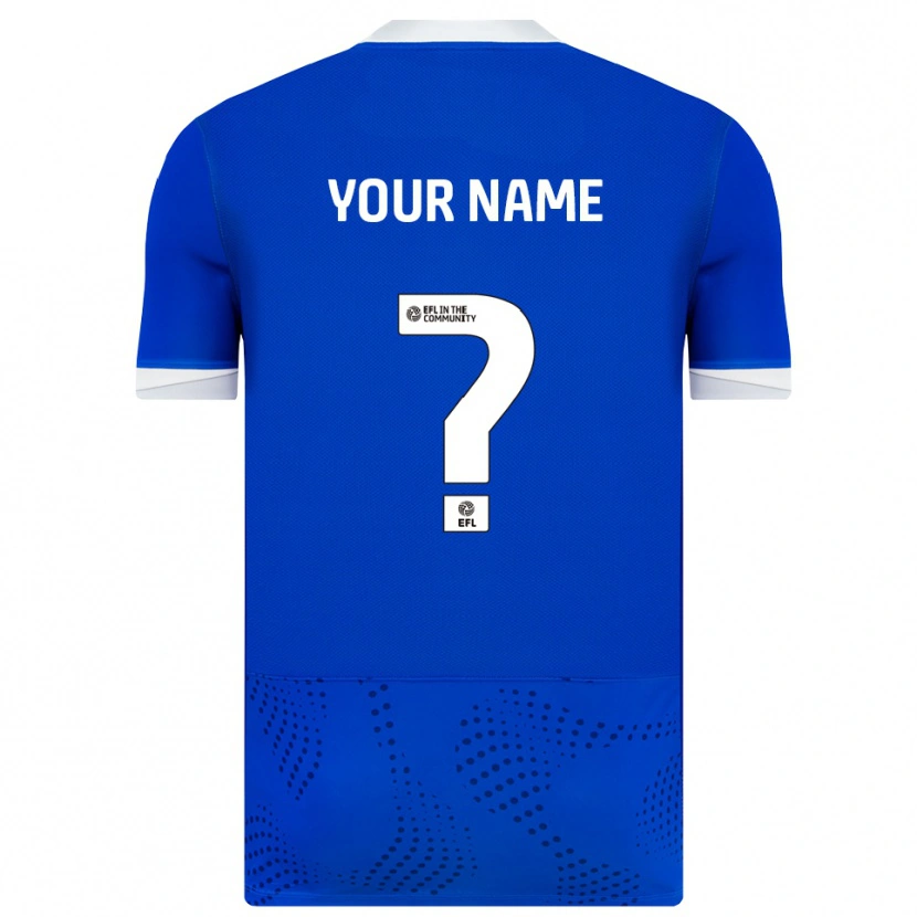Danxen Uomo Maglia Il Tuo Nome #0 Blu Bianco Kit Gara Home 2025/26 Maglietta