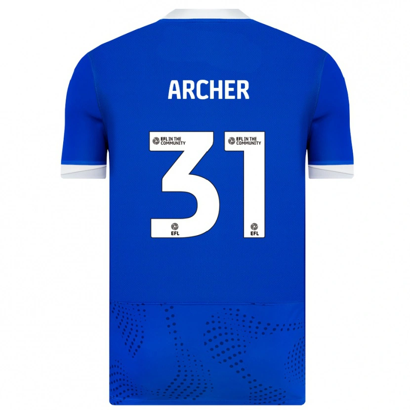 Danxen Uomo Maglia Jordan Archer #31 Blu Bianco Kit Gara Home 2025/26 Maglietta