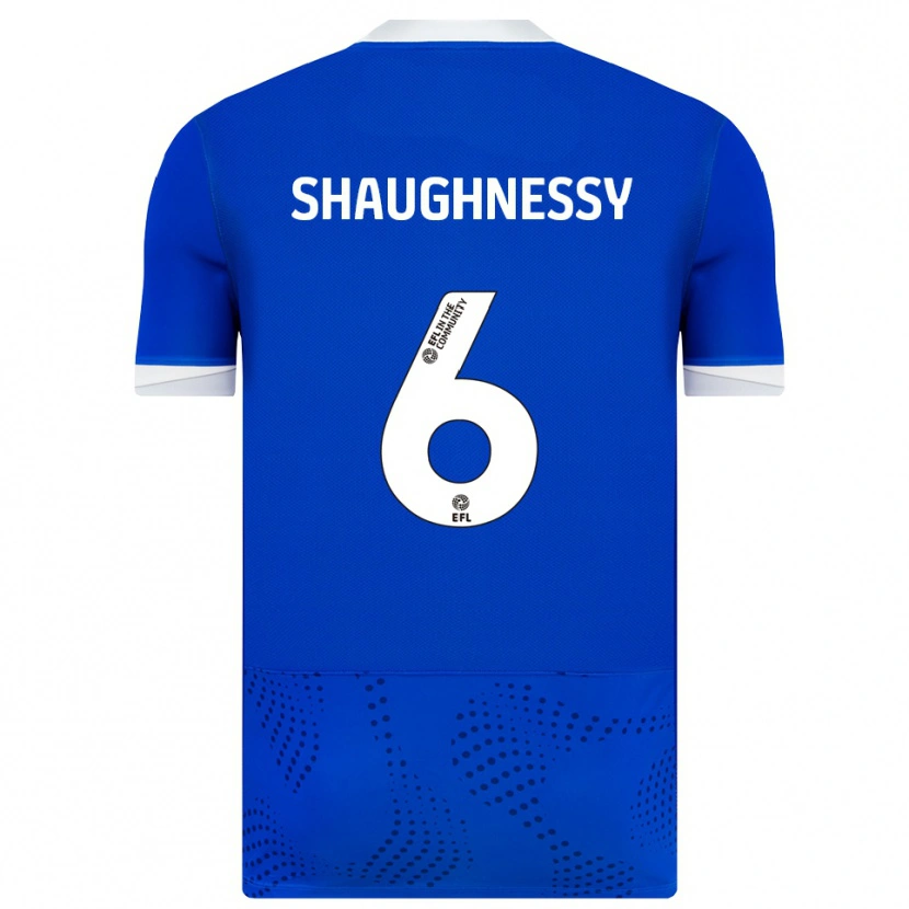 Danxen Uomo Maglia Conor Shaughnessy #6 Blu Bianco Kit Gara Home 2025/26 Maglietta