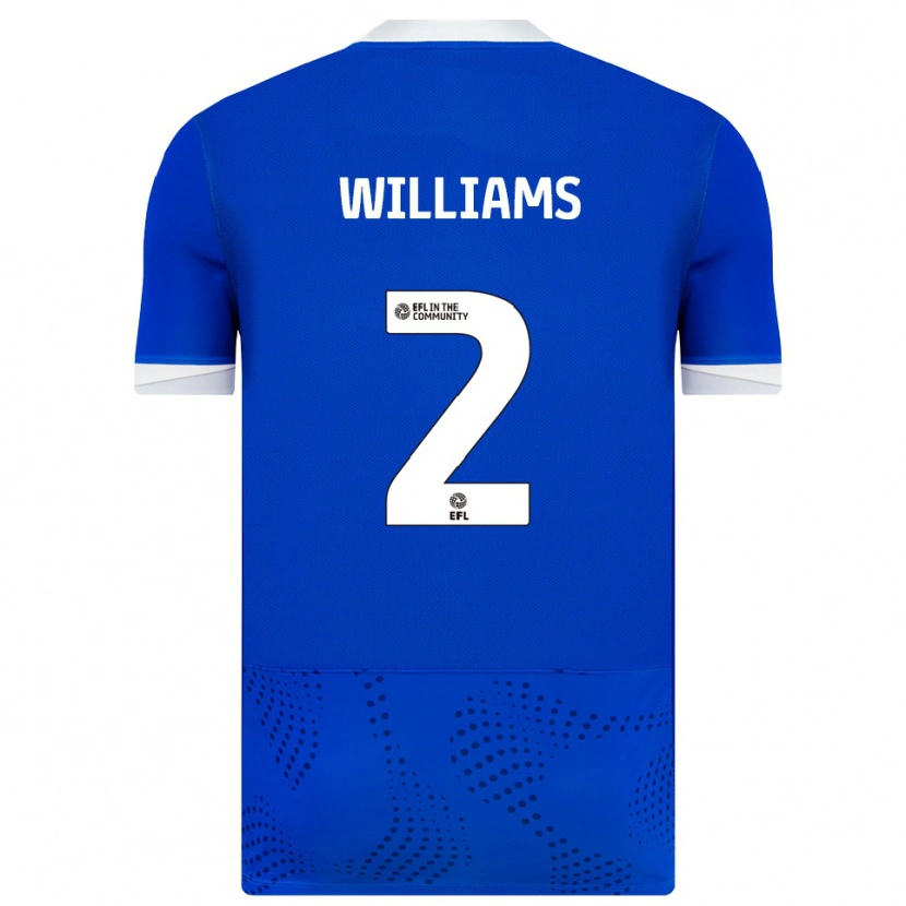 Danxen Uomo Maglia Jordan Williams #2 Blu Bianco Kit Gara Home 2025/26 Maglietta