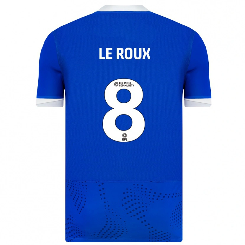 Danxen Uomo Maglia Luke Le Roux #8 Blu Bianco Kit Gara Home 2025/26 Maglietta
