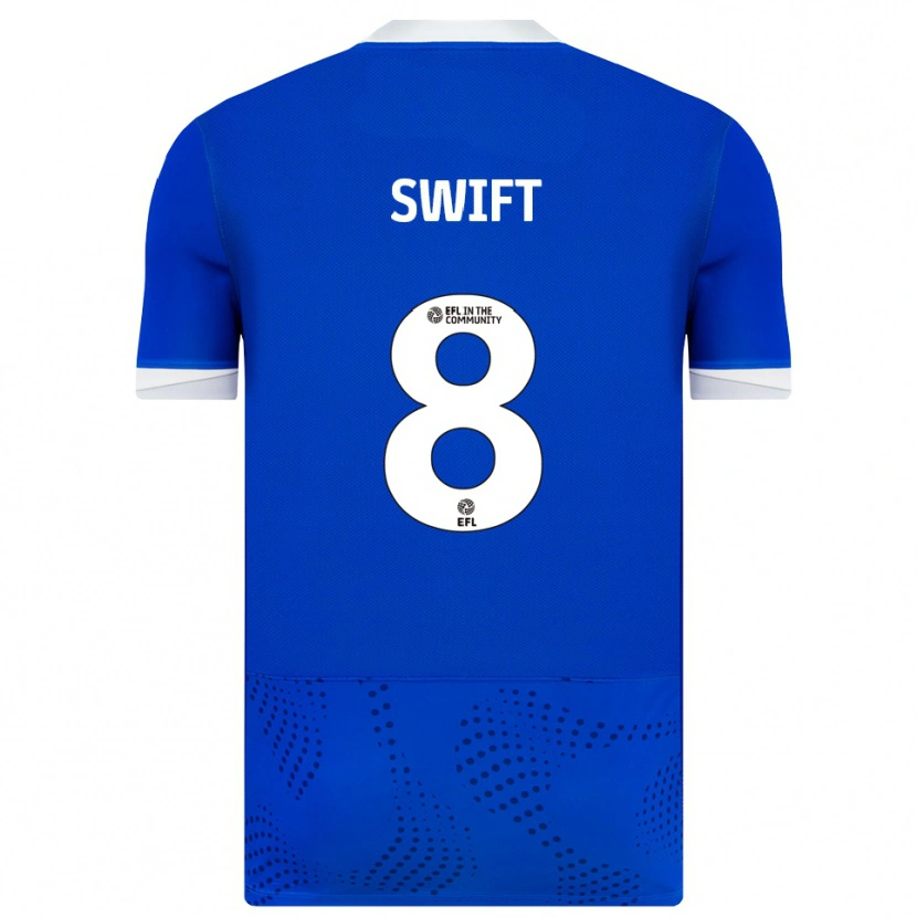 Danxen Uomo Maglia John Swift #8 Blu Bianco Kit Gara Home 2025/26 Maglietta