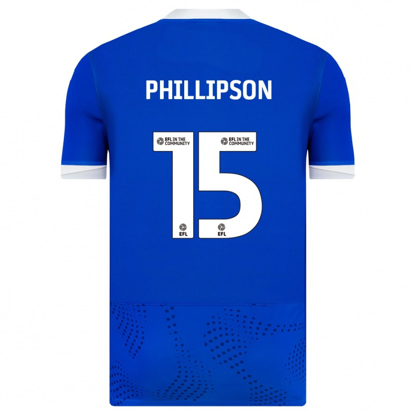 Danxen Uomo Maglia Ben Phillipson #15 Blu Bianco Kit Gara Home 2025/26 Maglietta