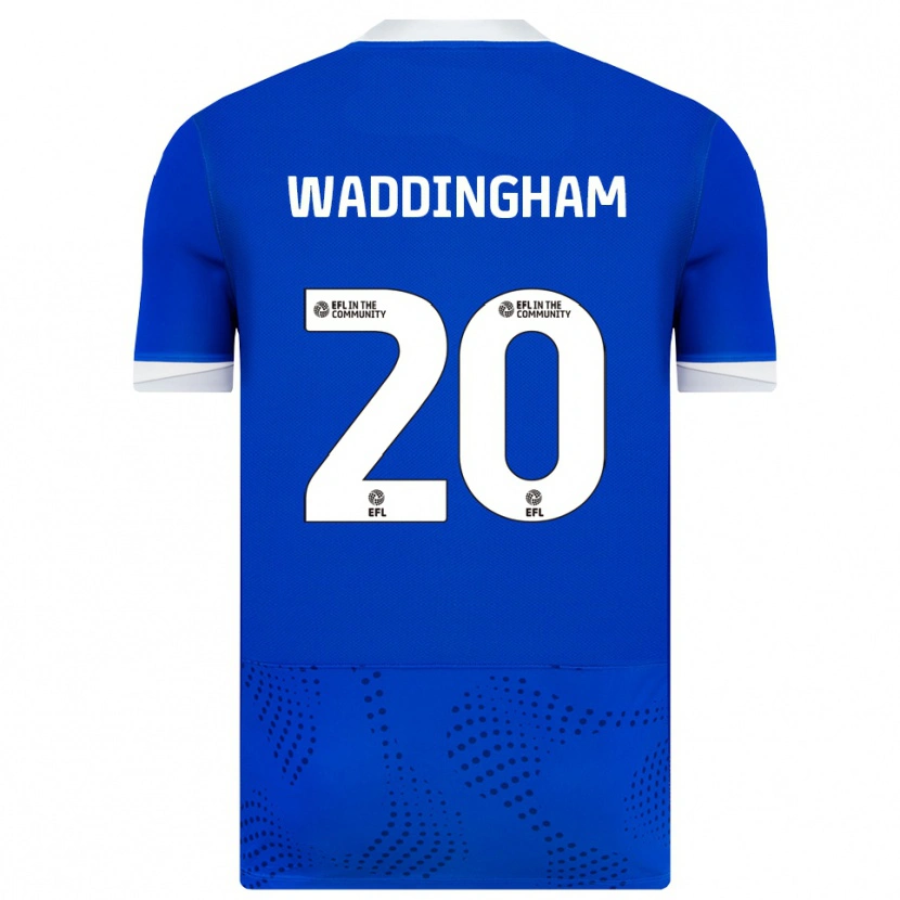 Danxen Uomo Maglia Thomas Waddingham #20 Blu Bianco Kit Gara Home 2025/26 Maglietta