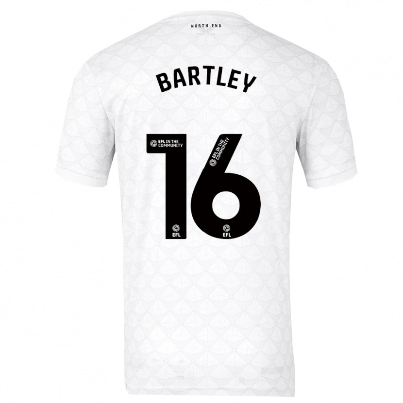Danxen Uomo Maglia Melanie Bartley #16 Bianco Rosso Kit Gara Home 2025/26 Maglietta