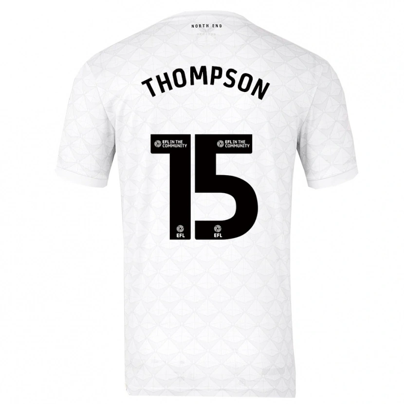 Danxen Uomo Maglia Jordan Thompson #15 Bianco Rosso Kit Gara Home 2025/26 Maglietta
