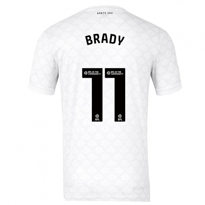 Danxen Uomo Maglia Robbie Brady #11 Bianco Rosso Kit Gara Home 2025/26 Maglietta