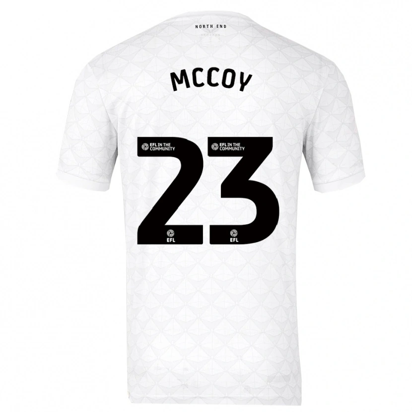 Danxen Uomo Maglia Faye Mccoy #23 Bianco Rosso Kit Gara Home 2025/26 Maglietta