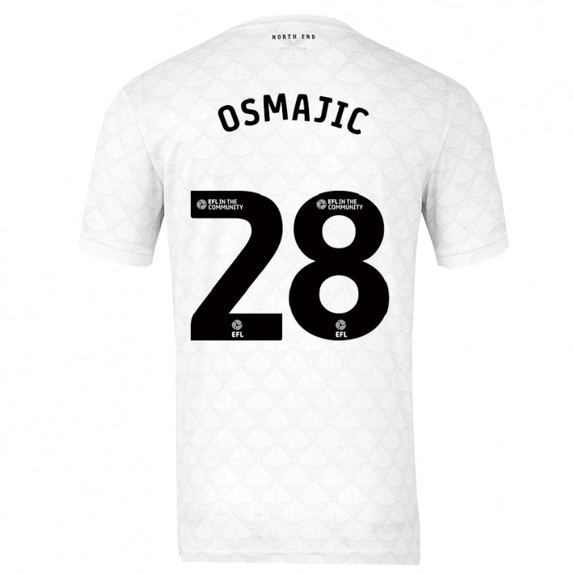 Danxen Uomo Maglia Milutin Osmajic #28 Bianco Rosso Kit Gara Home 2025/26 Maglietta