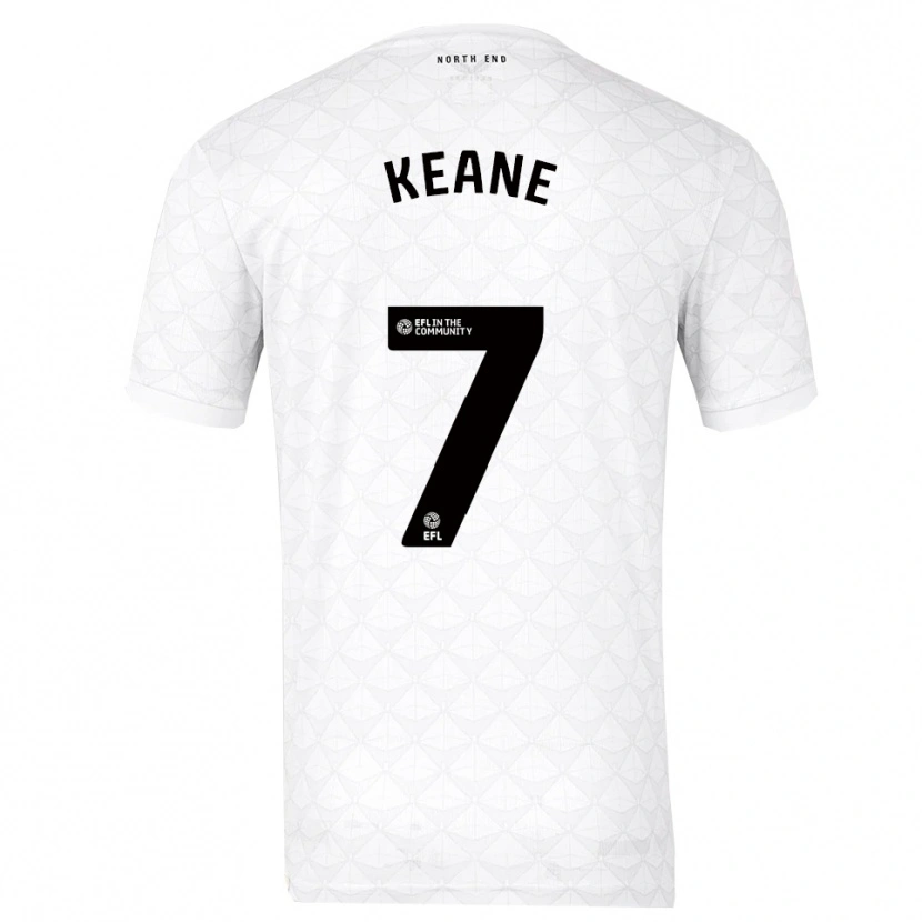 Danxen Uomo Maglia Will Keane #7 Bianco Rosso Kit Gara Home 2025/26 Maglietta