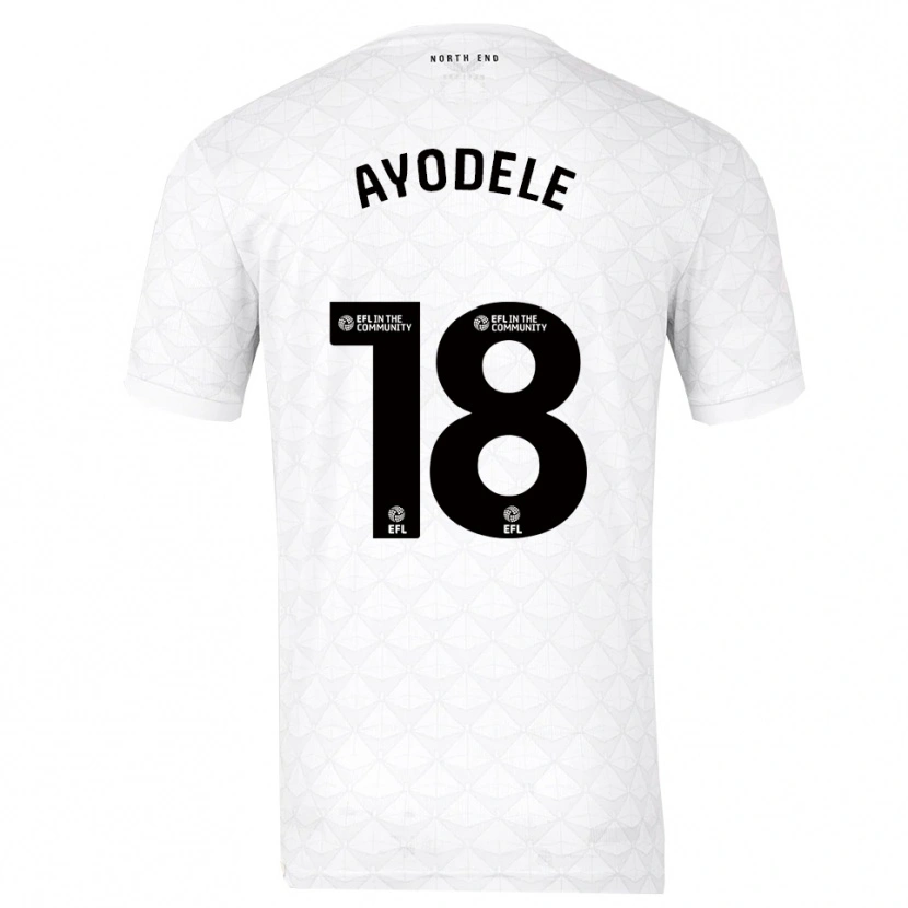 Danxen Uomo Maglia Michael Ayodele #18 Bianco Rosso Kit Gara Home 2025/26 Maglietta
