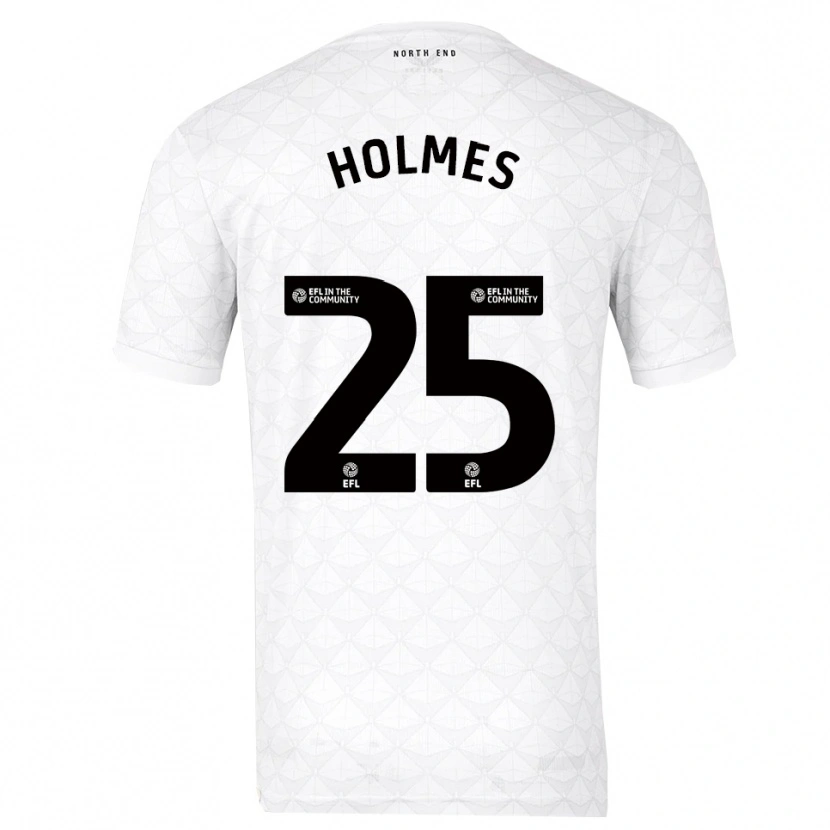 Danxen Uomo Maglia Duane Holmes #25 Bianco Rosso Kit Gara Home 2025/26 Maglietta