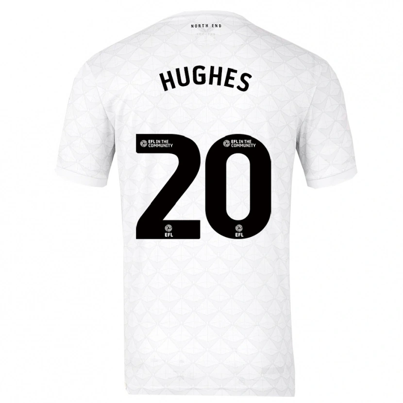 Danxen Uomo Maglia Amy Hughes #20 Bianco Rosso Kit Gara Home 2025/26 Maglietta