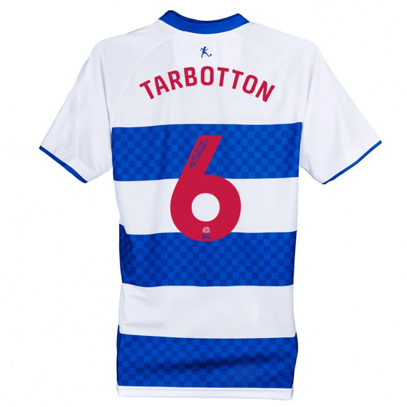 Danxen Uomo Maglia Teddy Tarbotton #6 Blu Bianco Kit Gara Home 2025/26 Maglietta