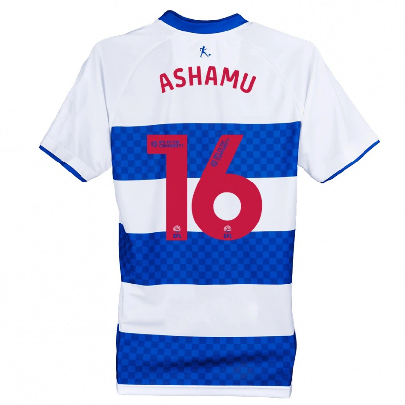 Danxen Uomo Maglia Robin Ashamu #16 Blu Bianco Kit Gara Home 2025/26 Maglietta