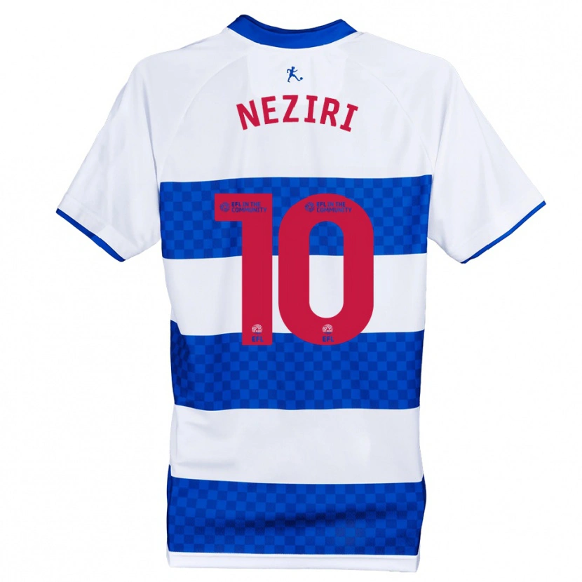 Danxen Uomo Maglia Enis Neziri #10 Blu Bianco Kit Gara Home 2025/26 Maglietta