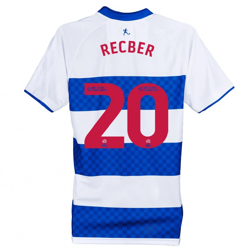Danxen Uomo Maglia Burak Recber #20 Blu Bianco Kit Gara Home 2025/26 Maglietta