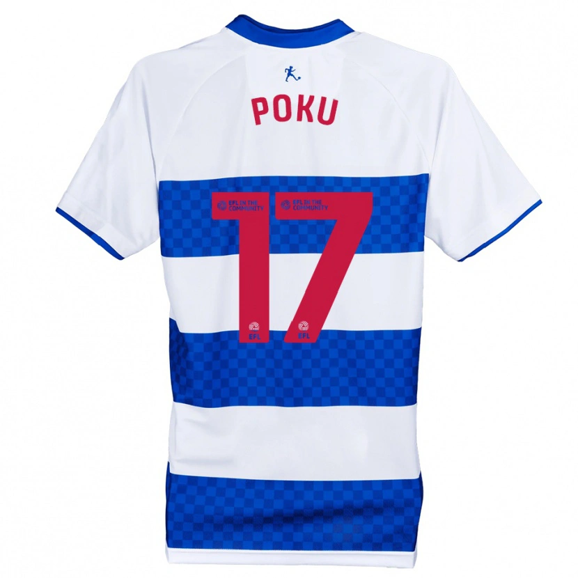 Danxen Uomo Maglia Kwame Poku #17 Blu Bianco Kit Gara Home 2025/26 Maglietta