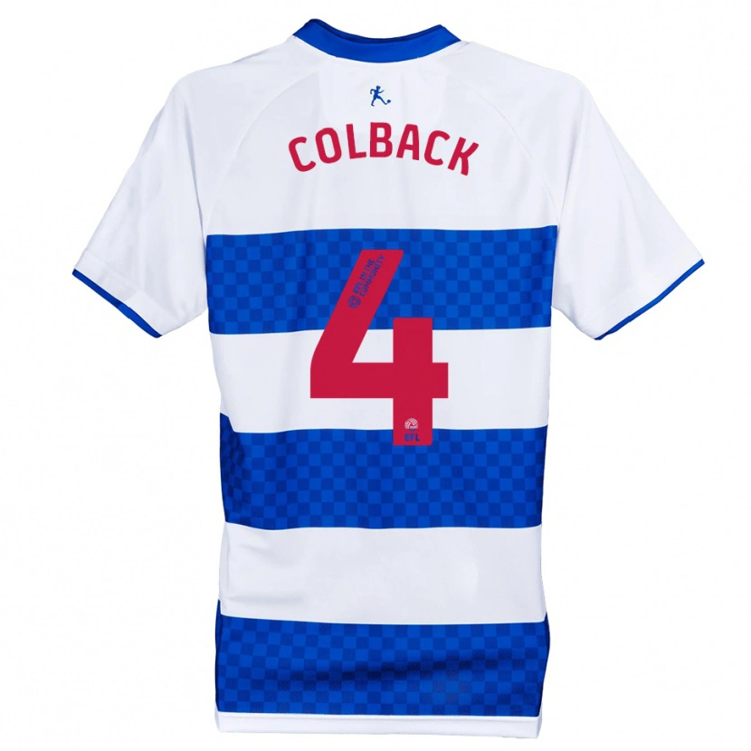Danxen Uomo Maglia Jack Colback #4 Blu Bianco Kit Gara Home 2025/26 Maglietta