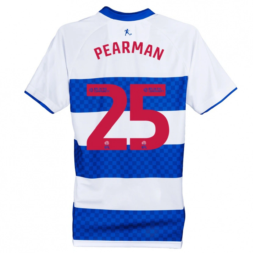 Danxen Uomo Maglia Jaylan Pearman #25 Blu Bianco Kit Gara Home 2025/26 Maglietta