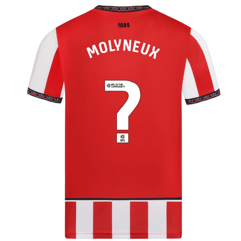 Danxen Uomo Maglia Henry Molyneux #0 Rosso Bianco Kit Gara Home 2025/26 Maglietta