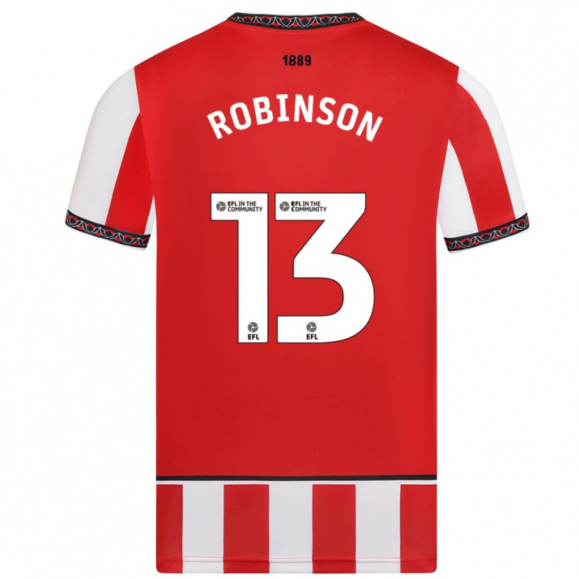Danxen Uomo Maglia Monique Robinson #13 Rosso Bianco Kit Gara Home 2025/26 Maglietta