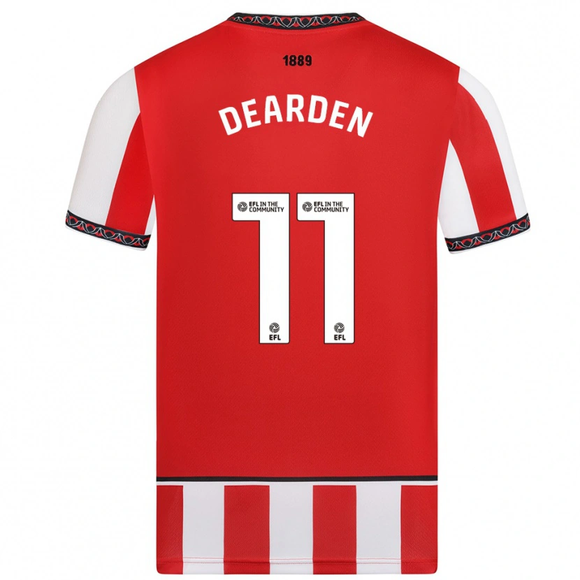 Danxen Uomo Maglia Tom Dearden #11 Rosso Bianco Kit Gara Home 2025/26 Maglietta