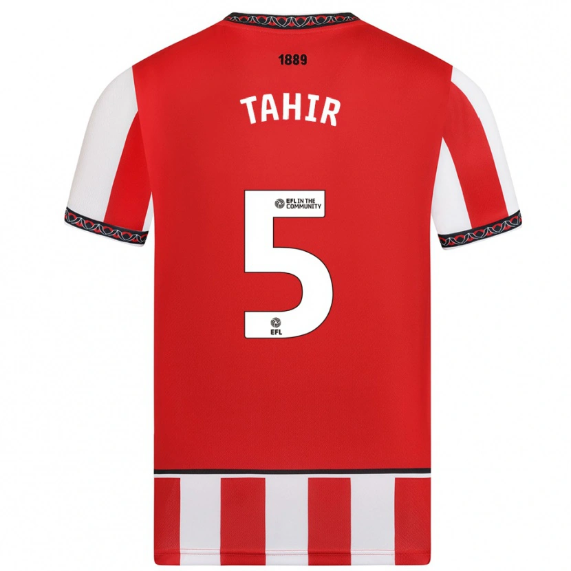 Danxen Uomo Maglia Zain Tahir #5 Rosso Bianco Kit Gara Home 2025/26 Maglietta