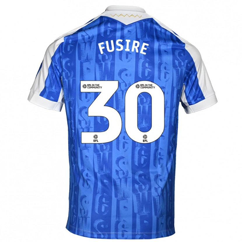 Danxen Uomo Maglia Sean Fusire #30 Blu Bianco Kit Gara Home 2025/26 Maglietta