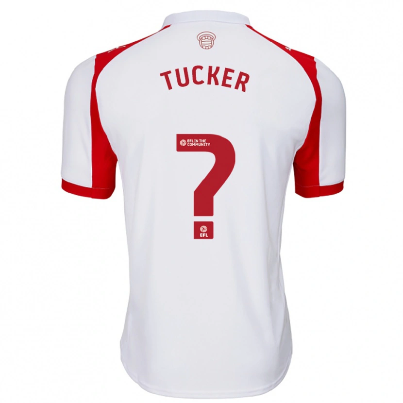 Danxen Uomo Maglia Ruby Tucker #0 Bianco Rosso Kit Gara Home 2025/26 Maglietta