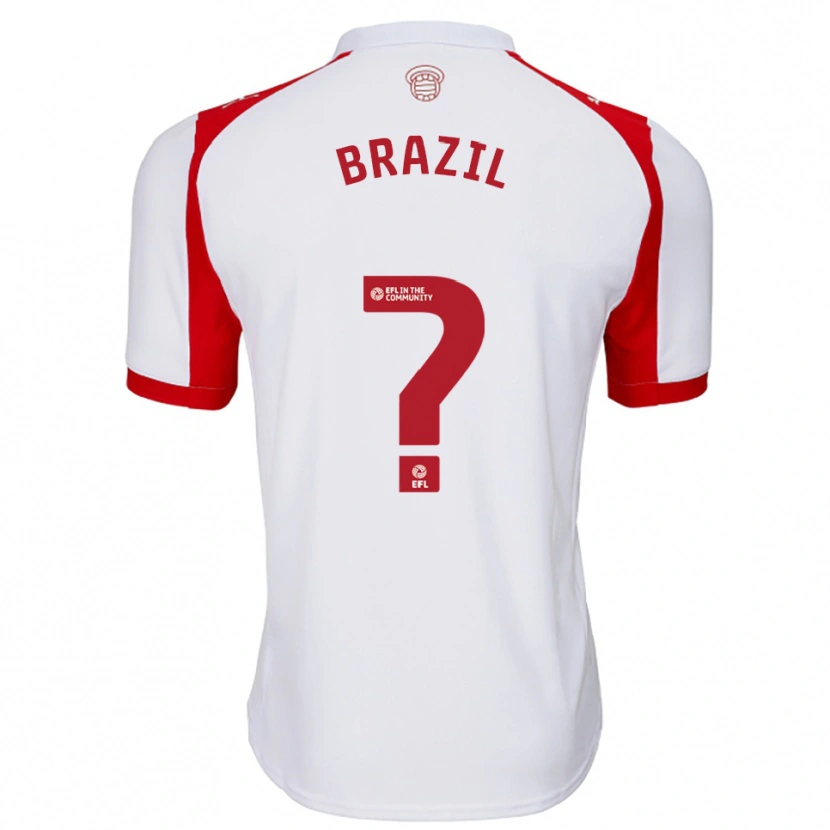 Danxen Uomo Maglia Ellie Brazil #0 Bianco Rosso Kit Gara Home 2025/26 Maglietta