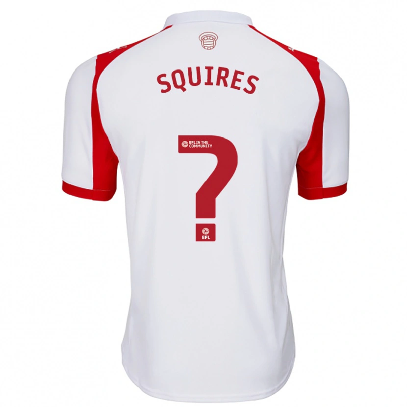 Danxen Uomo Maglia Joshua Squires #0 Bianco Rosso Kit Gara Home 2025/26 Maglietta