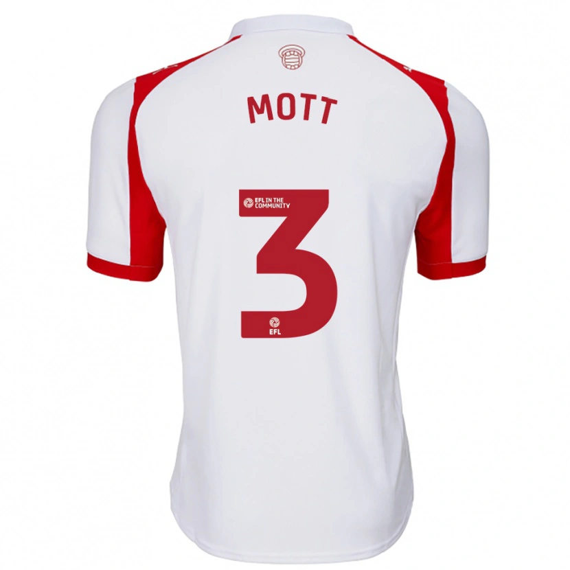 Danxen Uomo Maglia Millicent Mott #3 Bianco Rosso Kit Gara Home 2025/26 Maglietta
